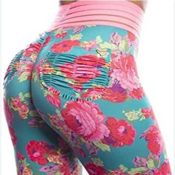 SOLD on eBay ***Cute Booty lounge floral leggings size small - Picture 8 of 8